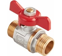 Шаровой полнопроходной Кран AquaHit 1/2" нар-нар, бабочка (15 шт. в уп.) BV.315.04-15