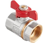 Шаровой полнопроходной кран AquaHit 1" вн-вн, бабочка (8 шт. в уп.) BV.313.06-08