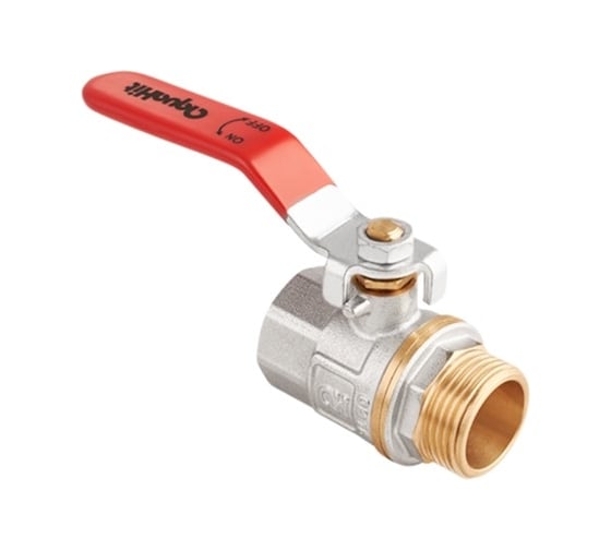 Шаровой полнопроходной кран AquaHit 1 1/2" вн-нар, ручка (4 шт. в уп.) BV.312.08-04 1
