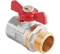 Шаровый полнопроходной кран AquaHit 3/4" вн-нар, бабочка (12 шт. в уп.) BV.314.05-12