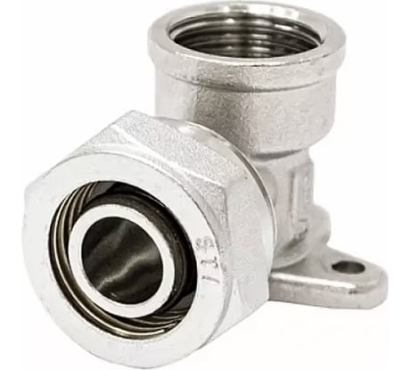 Латунный уголок обжим с креплением (водорозетка) STI с внутренней резьбой 20x3/4″ Ру25 D190-00103