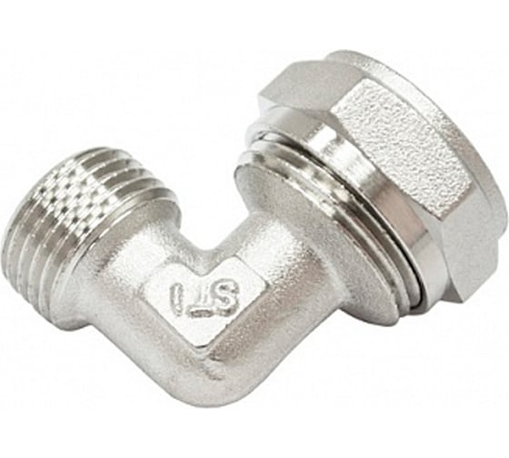 Металлопластиковый обжимной уголок STI наружная резьба Ду26x3/4" Ру25 D190-00124 1