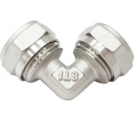 Металлопластиковый обжимной уголок STI 90 градусов Ду26 Ру25 D190-00110 1