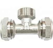 Обжимной тройник STI латунный, Ду16x3/4"х16 Ру25, наружная резьба D190-00031