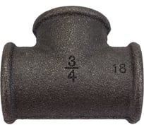 Равнопроходной тройник STI чугунный, 3/4" Ду20, бесшовный, резьбовой D270-06101
