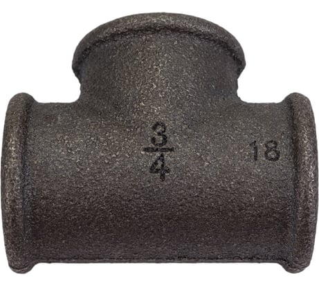 Равнопроходной тройник STI чугунный, 3/4" Ду20, бесшовный, резьбовой D270-06101