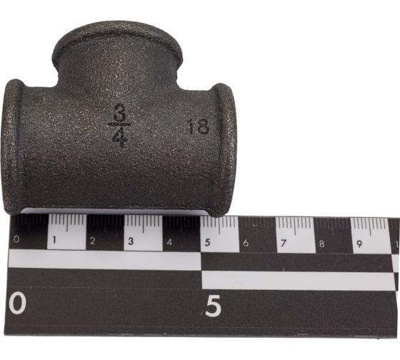 Равнопроходной тройник STI чугунный, 3/4" Ду20, бесшовный, резьбовой D270-06101