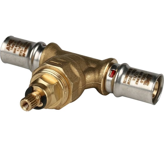 Вентиль с хромированной ручкой STOUT Sfp-0014-001616 16x16 для металлопластиковых труб, прессовой RG008S9C4SK22C