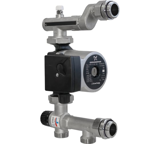 Насосно-смесительный узел с термостатическим клапаном STOUT Sdg-0120-005011 20-55c, с насосом upso 25-65, 130 mm RG0090KIK22BS4