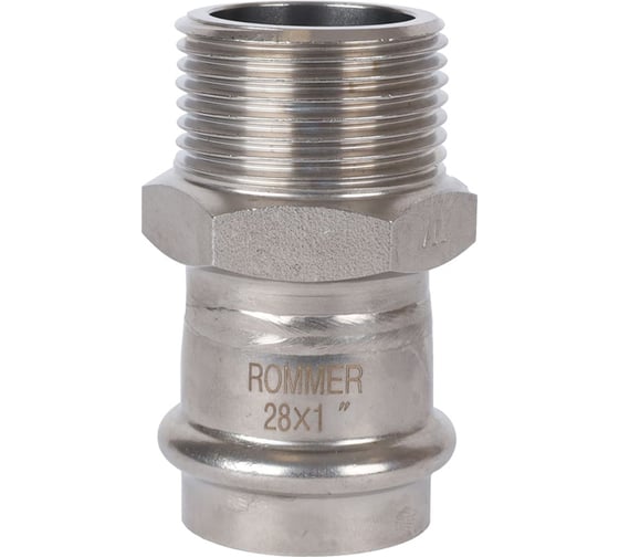 Переходник ROMMER Rss-0021-000281 впр-нр, 28x1, из нержавеющей стали, прессовой RG0091KSNP3VLF
