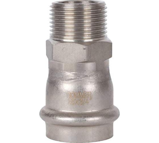 Переходник ROMMER Rss-0021-002834 впр-нр, 28x3/4, из нержавеющей стали, прессовой RG0091KSNP3QLE