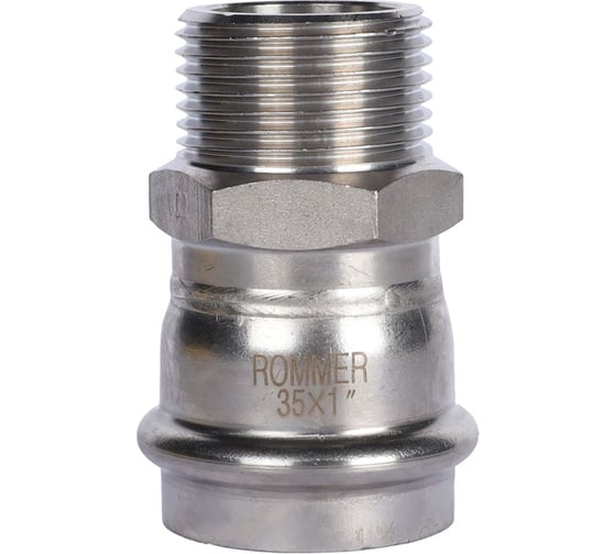 Переходник ROMMER Rss-0021-000351 впр-нр, 35x1, из нержавеющей стали, прессовой RG0091KSNP44DG