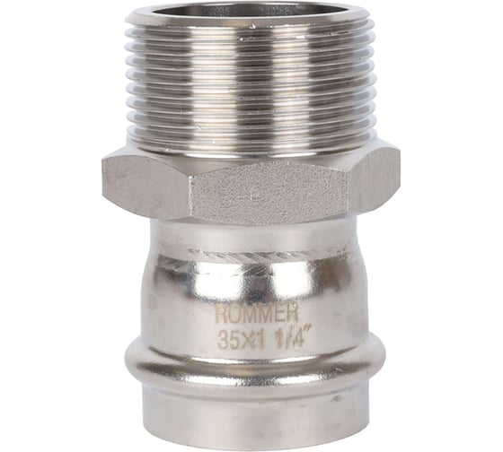 Переходник ROMMER Rss-0021-035114 впр-нр, 35x1 1/4, из нержавеющей стали, прессовой RG0091KSNP48TH