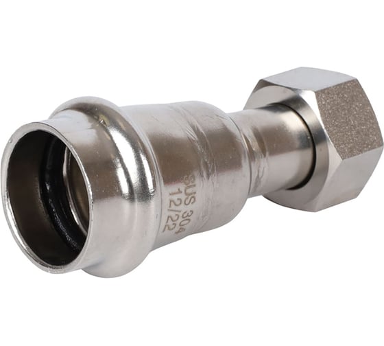 Переходник с накидной гайкой ROMMER Rss-0026-002212 впр-вр, 22x1/2, из нержавеющей стали, прессовой RG0091KSNPE2VO