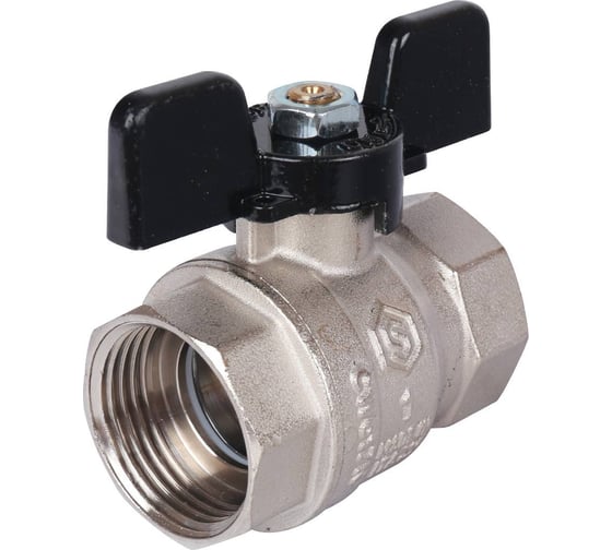 Шаровой кран STOUT Svb-0012-000025 стандартнопроходной, вр/вр, ручка бабочка 1" RG008S1SOF0A0P 1