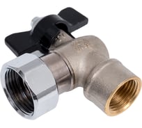 Угловой шаровой кран с накидной гайкой STOUT Svb-1010-001520 вр/накидная гайка, ручка бабочка 1/2x3/4 RG0090IMLP1OH2