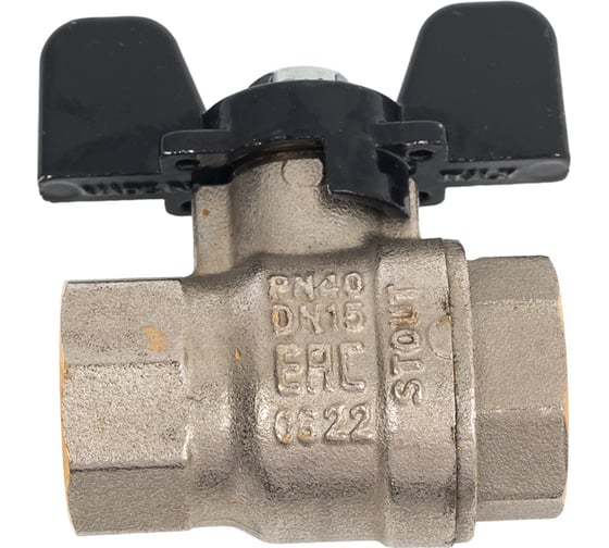 Шаровой кран STOUT Svb-0012-000015 стандартнопроходной, вр/вр, ручка бабочка 1/2" RG008S1SOB3VNK