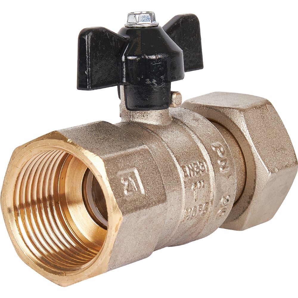 Шаровой кран с накидной гайкой STOUT Svb-0009-000025 вр/накидная гайка ...