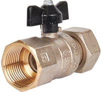 Шаровой кран с накидной гайкой STOUT Svb-0009-000025 вр/накидная гайка, ручка бабочка 1x1 RG0090IMM75UBB
