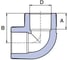 Колено WAVIN EKOPLASTIK 50/90 SKO05090RCT 2