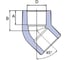 Колено WAVIN EKOPLASTIK 63/45 SKO06345RCT 2