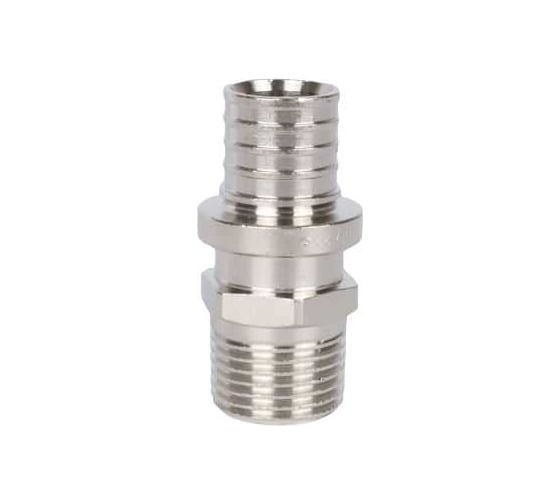 Переходник для труб из сшитого полиэтилена STOUT Sfa-0001-200212 с наружной резьбой 20x2.0x1/2" никелированный, аксиальный RG0091E43JJ8EG
