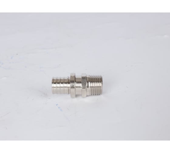 Переходник для труб из сшитого полиэтилена STOUT Sfa-0001-200212 с наружной резьбой 20x2.0x1/2" никелированный, аксиальный RG0091E43JJ8EG