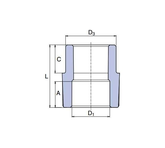 Переход WAVIN EKOPLASTIK 63/50 ВН/НР SRE16350RCT