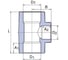 Тройник WAVIN EKOPLASTIK 63/25/63 STKR06325RCT 2