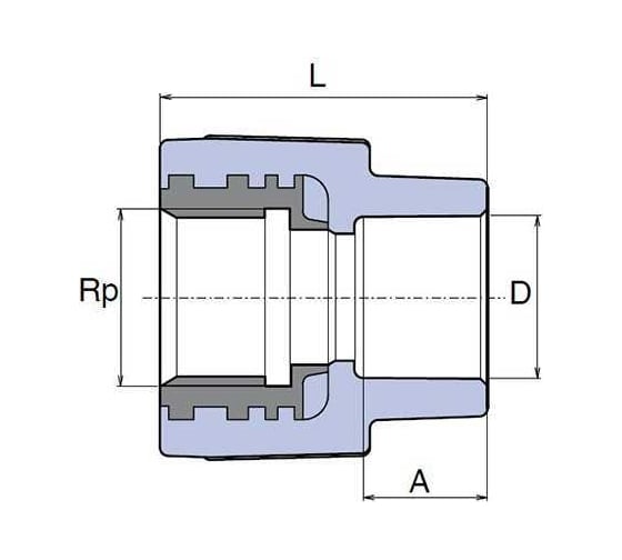 Переход WAVIN EKOPLASTIK 20x3/4" ВР SZI02025XX
