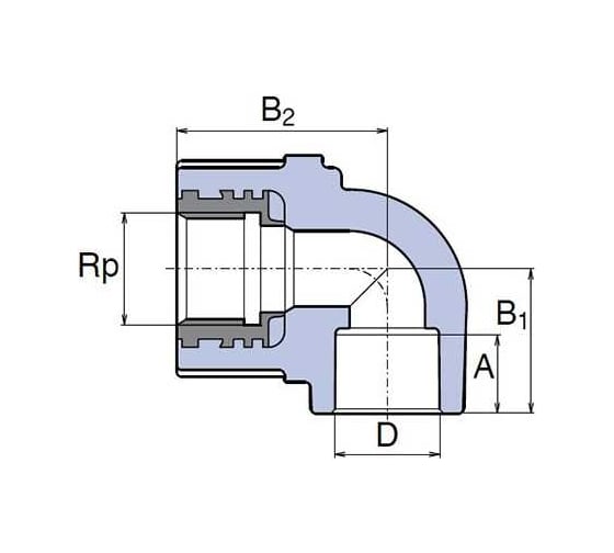 Колено WAVIN EKOPLASTIK 32x1" ВР SKOI03232X