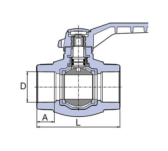 Шаровой кран WAVIN EKOPLASTIK PP-R D20, EK SVEK020XXX