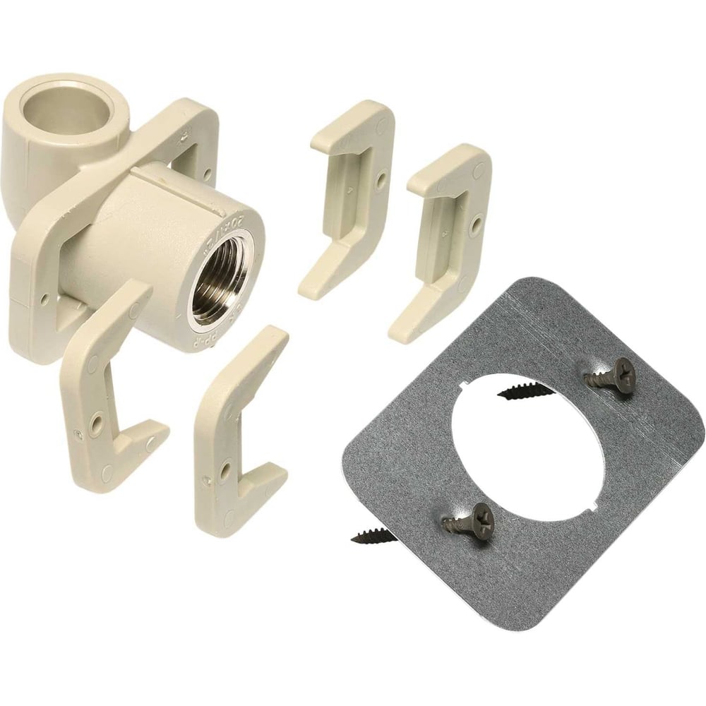 Колено WAVIN EKOPLASTIK настенное PP-R 20x1/2' РВ, для гипсокартона, EK ...