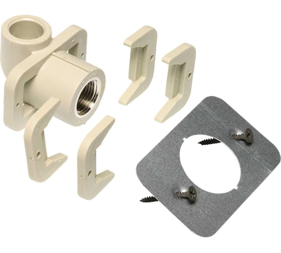 Колено WAVIN EKOPLASTIK настенное PP-R 20x1/2' РВ, для гипсокартона, EK SNKS020SXX