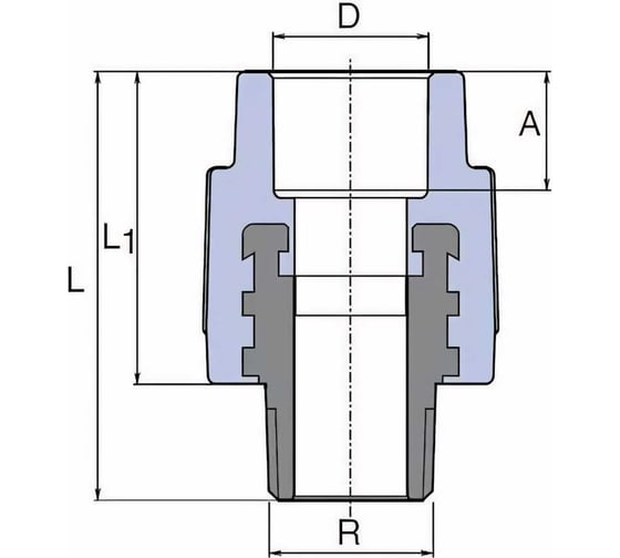 Муфта WAVIN EKOPLASTIK PP-R D20x1/2"РН, EK SZE02020XX