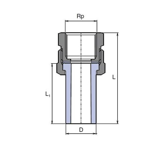 Резьбовое соединение WAVIN EKOPLASTIK ВН 25x3/4 SSI02525XX