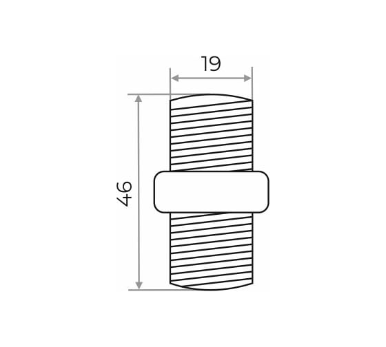 Ниппель Сантис 3/4" hp чугун 000757
