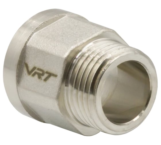 Переходник VRT 1/2'' вн/нар, никель, l20 мм 550962