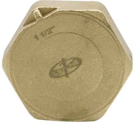 Заглушка LEXLINE 1 1/2'' вн, латунь, с контрольным отверстием, 40 551744