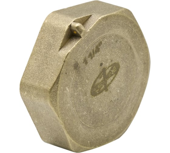 Заглушка LEXLINE 1 1/4'' вн, латунь, с контрольным отверстием, 32 551742 1
