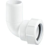 Отвод McAlpine на 90 градусов, компрессионный, Ду=32мм х Дн=32мм, белый 32C-WH