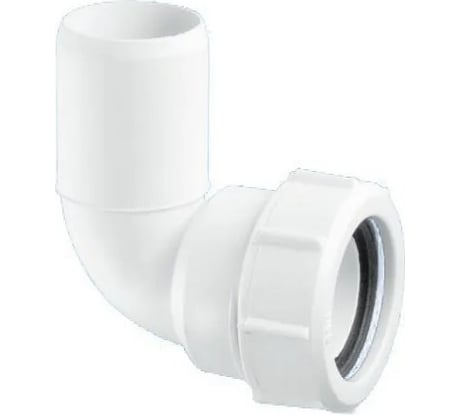 Отвод McAlpine на 90 градусов, компрессионный, Ду=32мм х Дн=32мм, белый 32C-WH