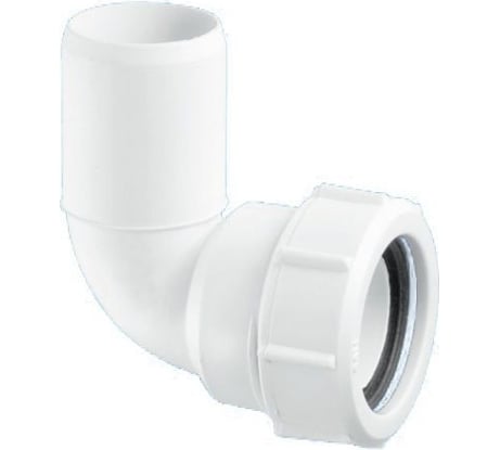 Отвод McAlpine на 90 градусов, компрессионный, Ду=40мм х Дн=40мм., белый 40C-WH