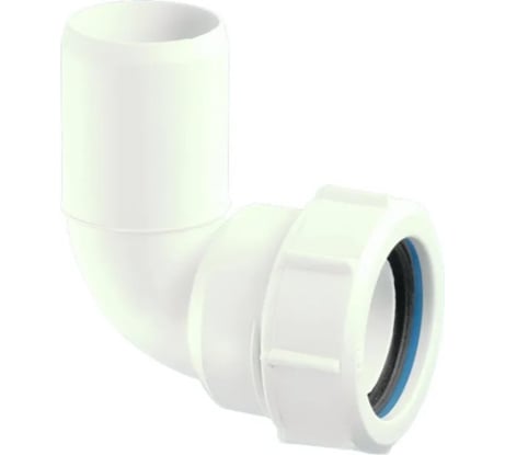 Отвод McAlpine на 90 градусов, компрессионный, Ду=50мм х Дн=50мм., белый 50C-WH