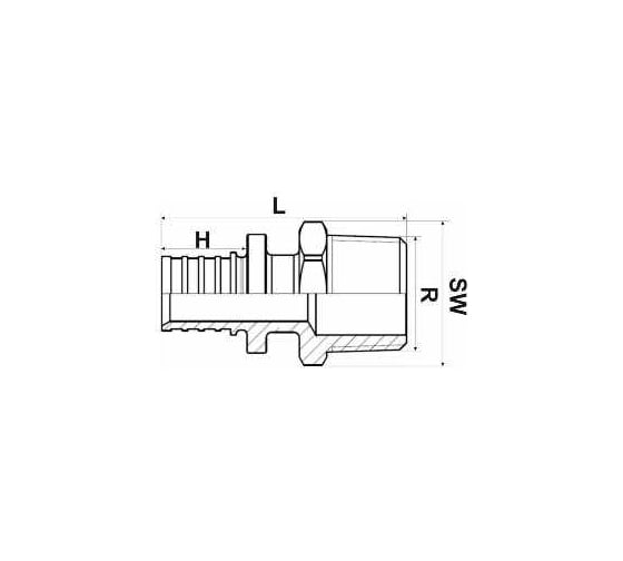 Муфта SINIKON латунь, 20(2.8)х1/2" НР FA200103