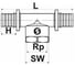 Тройник SINIKON с переходом на ВР, латунь, 25(3.5)х3/4"х25(3.5) FA250704 2