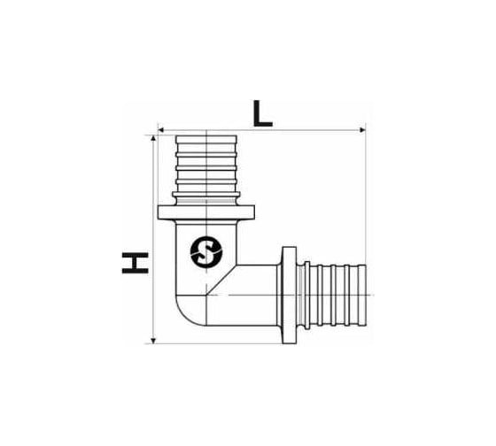 Угольник SINIKON латунь, 20(2.8)х20(2.8) FA200802