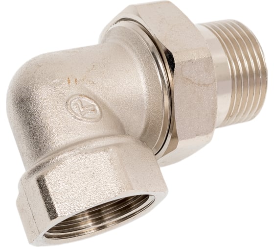 Латунный угловой сгон (американка) DOUBLE-LIN н/в 1" LL6049 (1")