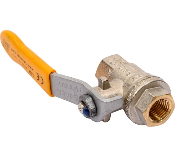 Шаровой кран для газа RUB 1/4 DN8 PN40, ВР-ВР, серия ROMA (S.84), ручка S84B00
