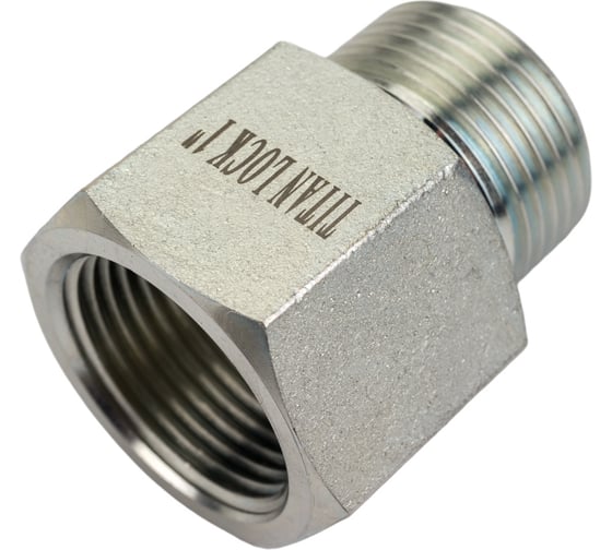 Переходной ниппель TITAN LOCK сталь, 1", НР BSP/ВР NPT, TL1RMBS-FNP